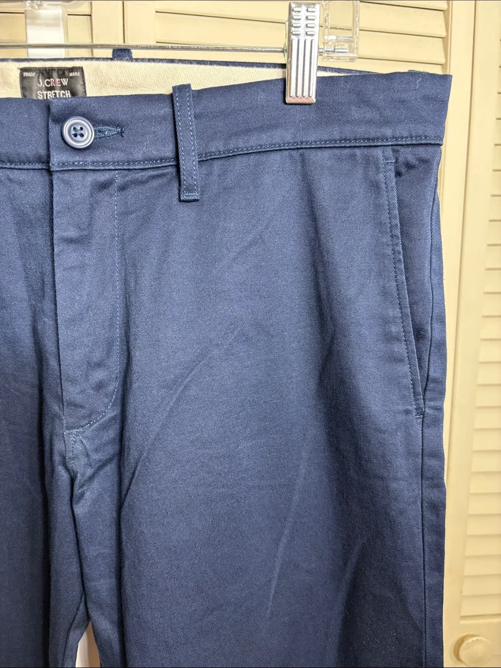 NWT J. Crew Men's Navy 484 Slim-Fit Stretch Chino Pants Size 33 x 32